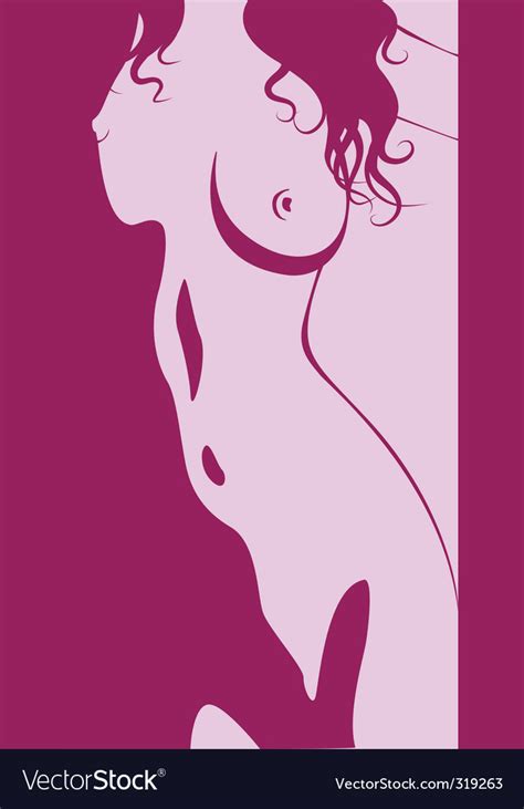 Vector Clipart Nude Woman Silhouette Vector Vector Illustration The