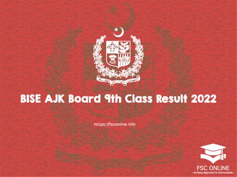 Bise Ajk Board 9th Class Result 2022
