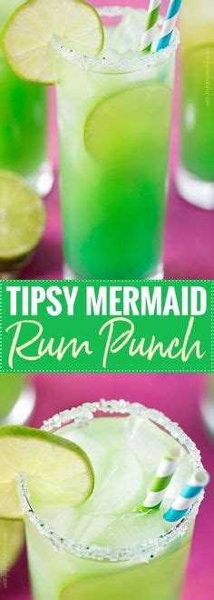 Tipsy Mermaid Rum Punch Tropical Sweet And Beautifully Colored