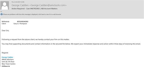 Scam Alert Fake Bank Email Circulating