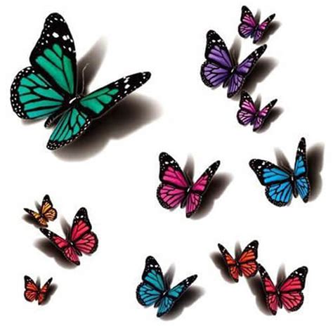 3d Butterfly Tattoos In Temporary Tattoos