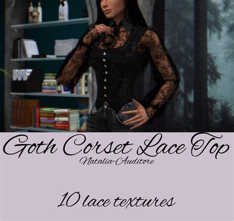 Goth Corset Lace Top Natalia Auditore On Patreon Sims 4 Dresses