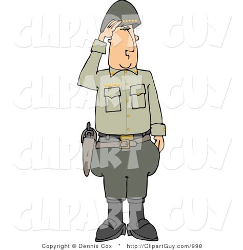 Clip Art Of A Military 5 Star General Saluting Another Officer By Djart