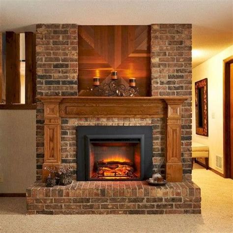 60 Awesome Log Cabin Homes Fireplace Design Ideas Home Brick