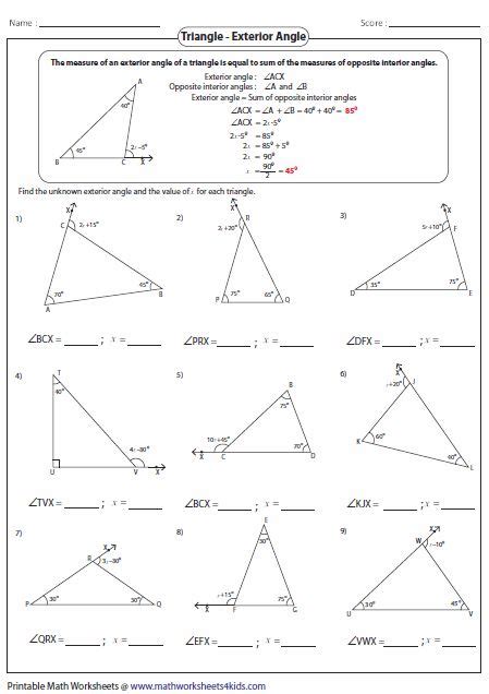 Images for mathworksheets4kids answer keys. Triangles and Worksheets on Pinterest