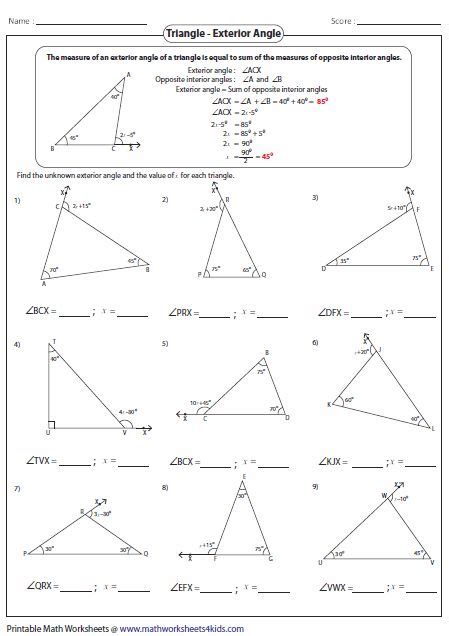 Images for mathworksheets4kids answer keys. Triangles and Worksheets on Pinterest