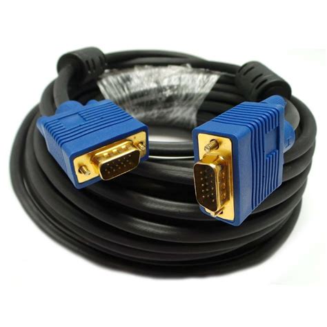 50ft 15pin Gold Plated Blue Svga Vga Adapter Monitor Male Cable Cord