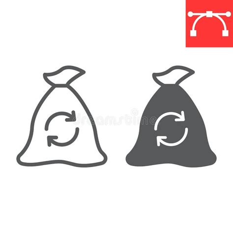 Garbage Bag Line And Glyph Icon Waste And Ecology Garbage Recycle