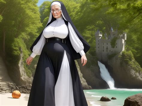 Ai Creating Images Nun Granny Woman Huge Big Naturist Torn Dress
