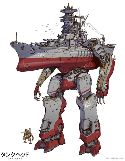 Artstation Great Warships Of The Yamato Kingdom Emerson Tung Robot