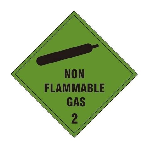 Non Flammable Gas Class Sav Label Rsis