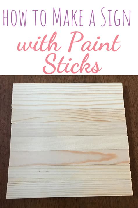How To Make A Sign With Paint Sticks Simply Crafty Life Paint Stick