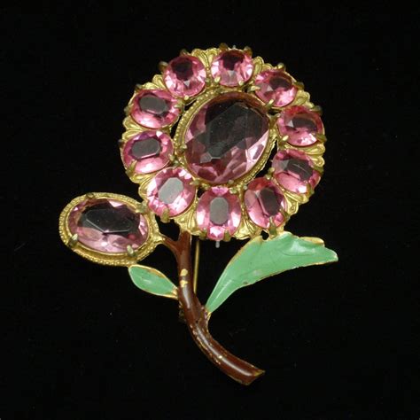 Large Vintage Flower Brooch Pin World Of Eccentricity And Charm