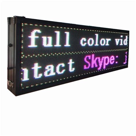 66 X22 Inch P10 Double Sided Full Color Rgb Led Sign High Brightness