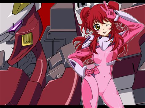 Sinko Sinsin Gundam Throne Drei Nena Trinity Gundam Gundam 00 00s 1girl Hand On Own Hip