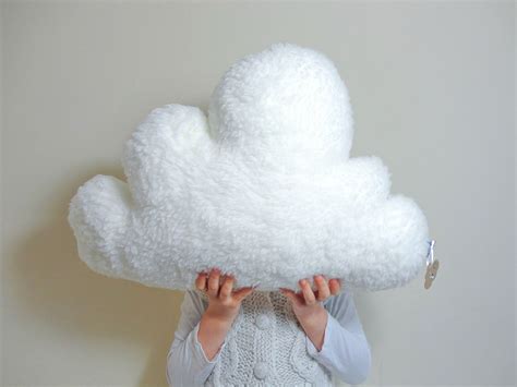 White Fluffy Cloud Pillow Cushion Faux Sheepskin By Claireoncloud9