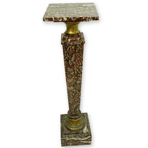 Bronze Mounted Rouge Marble Pedestal Kodner Auctions