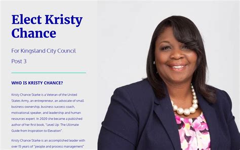 Kristy Chance For Kingsland City Council