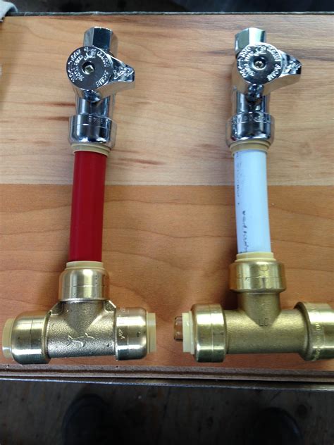 Pex Piping With Quarter Turn Shutoff Valves And Brass Fittings Pex