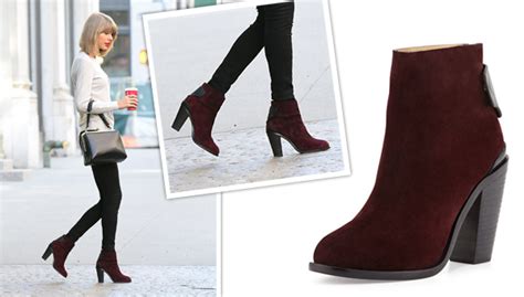 Taylor Swift Burgundy Booties Rag Bone Kerr Nubuck Ankle Boots Shefinds