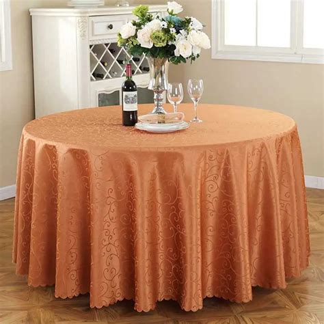 High Quality Polyester Round Hotel Tablecloth Wedding Party Decor