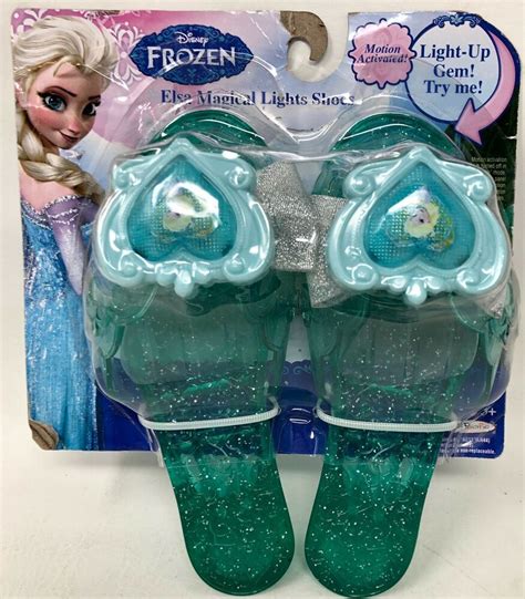 New Disney Frozen Elsa Princess Light Up Plastic Dress Up Sparkle Shoes