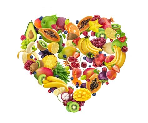 Premium Photo Heart Shape Made Of Different Fruits And Berries