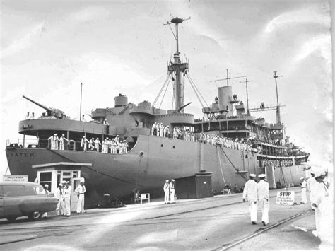 Uss Tidewater Ad 31 Serving As An Accommodation Ship For
