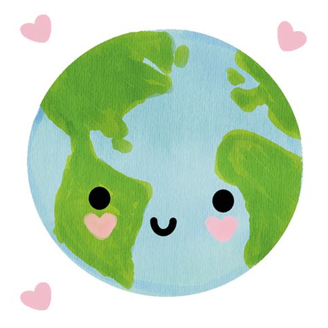 Cute Planets Earth Illustration Transparent Background Png Clipart