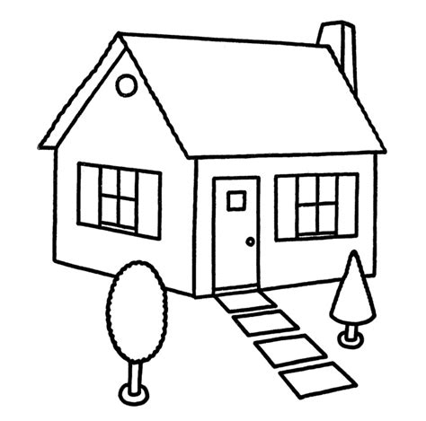 House Coloring Pages Sketch Coloring Page