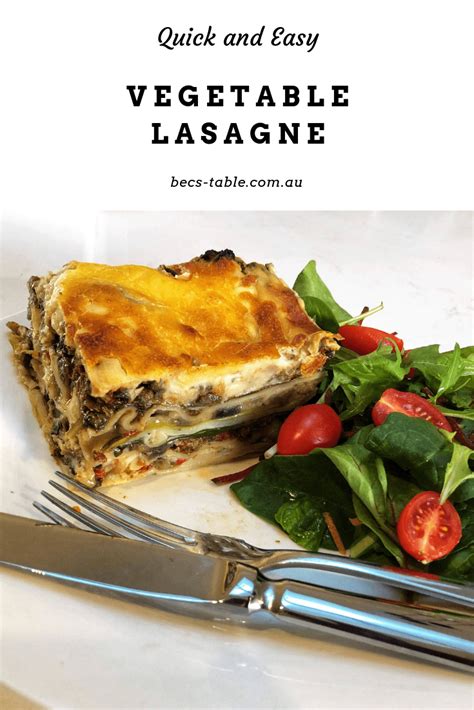 Quick And Easy Vegetable Lasagne Vegetable Lasagne