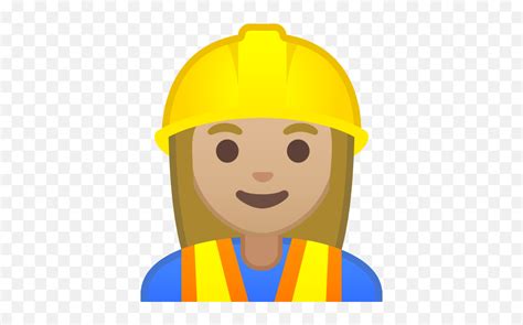 Medium Woman Construction Worker Emojiemoji 77 Free Transparent