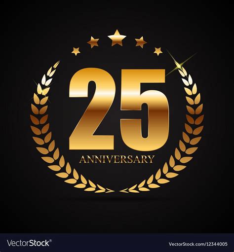 Template Logo 25 Years Anniversary Vector Illustration Eps10 Download