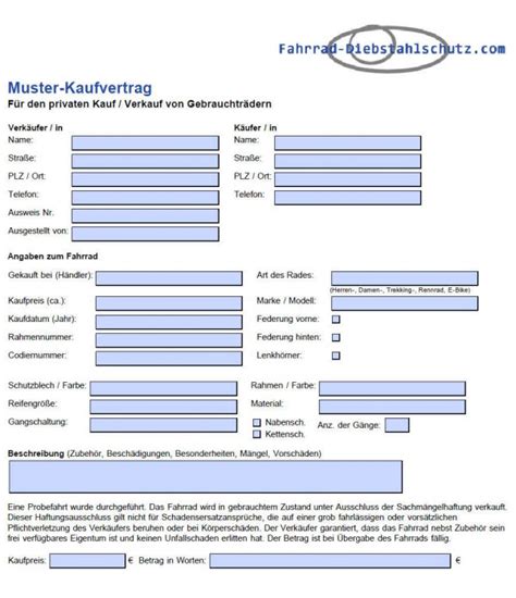 Lesen Stereotyp Abweichen fahrrad kaufvertrag Wild Schüler Preis