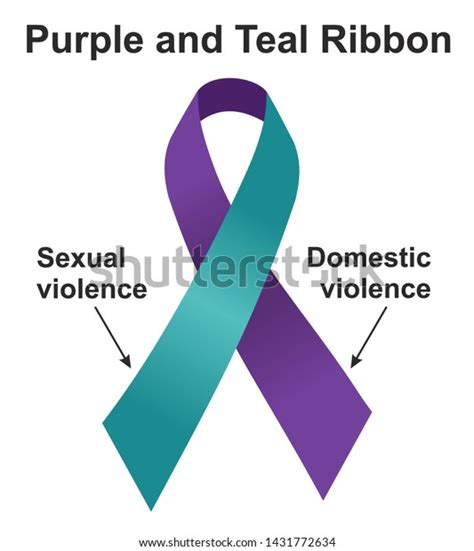 Domestic Violence Ribbon Sexual Assault Ribbon Stock Vector Royalty