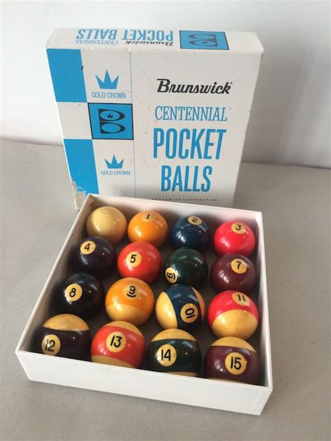 Vintage Brunswick Centennial Pocket Balls Vintage Billiard