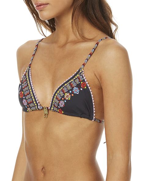 Tigerlily Zapotec Tara Tri Separate Top Charcoal SurfStitch