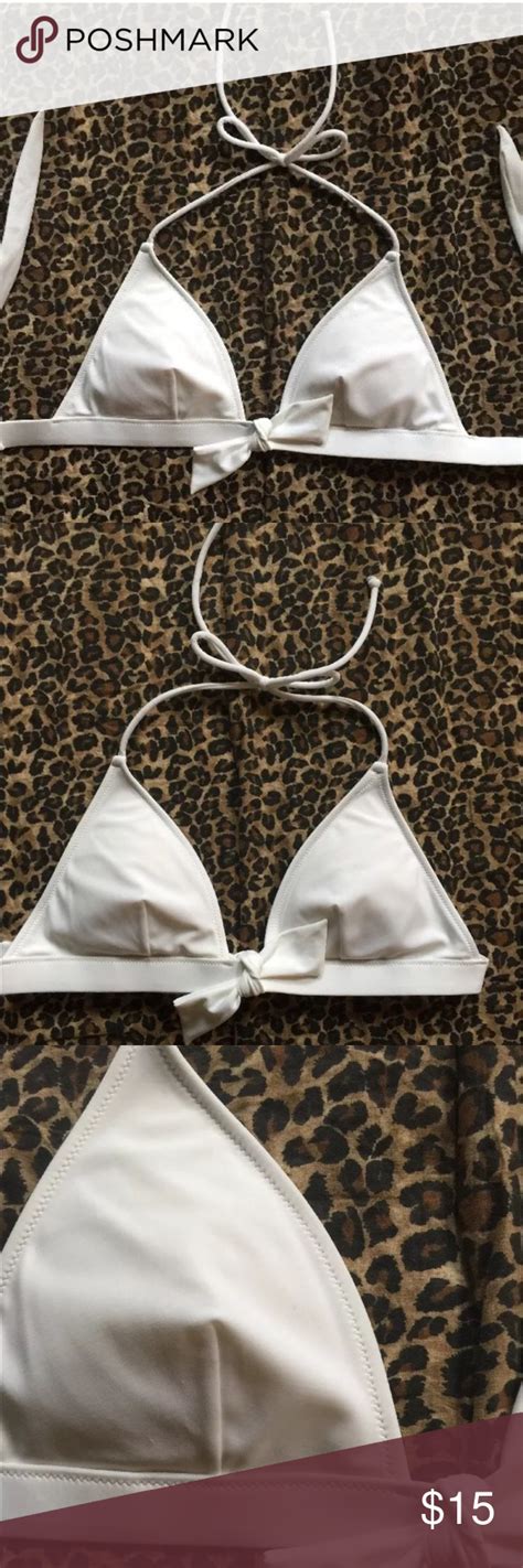 ️sold ️ Victorias Secret White Halter Bikini Top