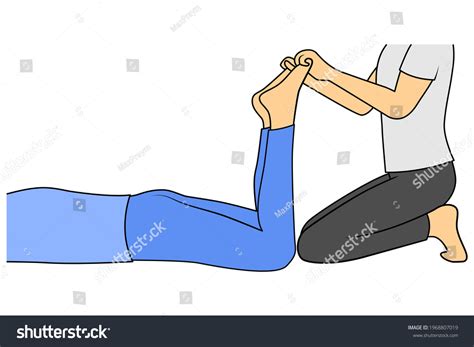 massage yumeiho therapy instructions performing massage stock vector royalty free 1968807019