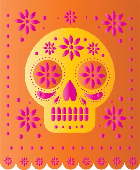 Day Of The Dead Floral Design Visual Arts Pattern For Mexican Bunting