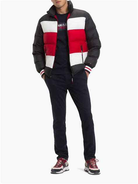 Tommy Hilfiger Stripe Quilted Bomber Jacket Multi At John Lewis And Partners