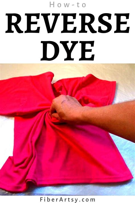 How About Some Reverse Tie Dyeing You Can Dye A Colored T Shirt With