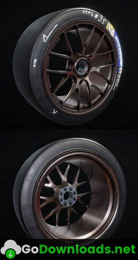 Bbs Re Mtsp Wheel With A Michelin Tp Slick Tyre 3d Model Free Download