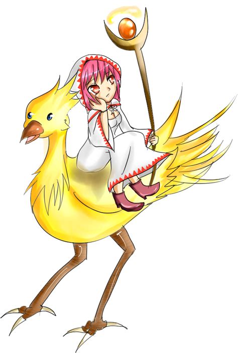 White Mage With Chocobo By Fraiy On Deviantart