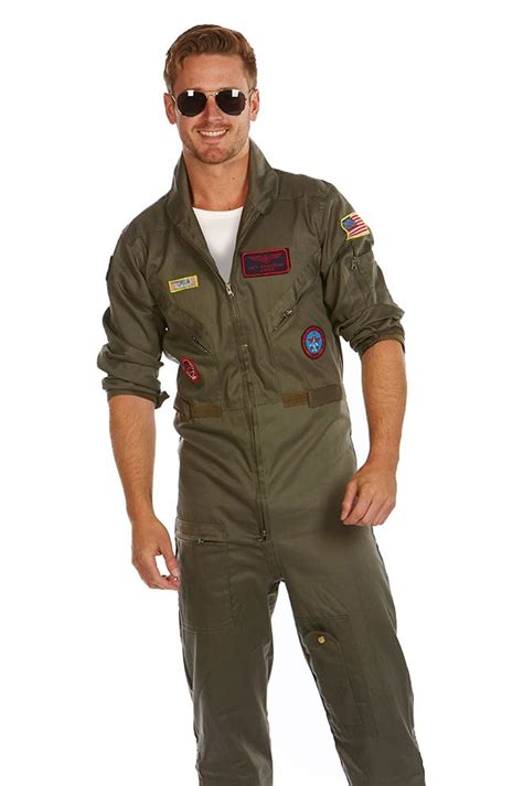 Aviator Costume Pilot Flight 80s Film Suit Pete Mitchell Maverick 80
