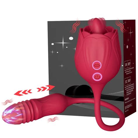 Rose Toy Dildo Thrusting Vibrator For Women Egg Clitoris Sucker