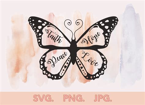 Scripture SVG Faith SVG Butterfly Christian Shirts Clipart Etsy