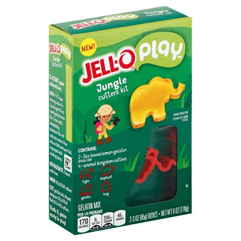 Jell O Play Jungle Animals Cutters Kit Shop Pudding And Gelatin Mix At