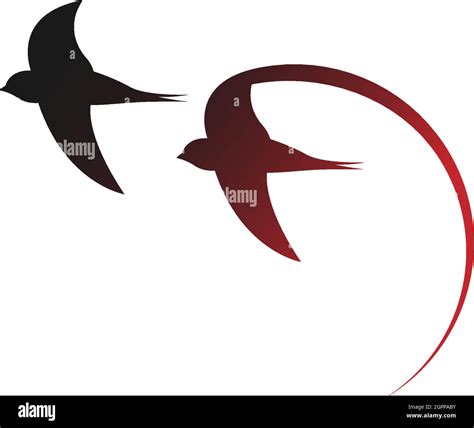 Einfaches Design Von Swift Bird Logo Symbol Vorlage Vektor Illustration