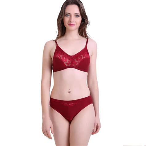 floral lace maroon and black lingerie sets pack of 2 lingerie bra and panty sets free delivery